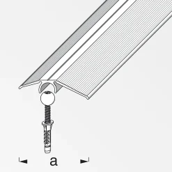 alfer Niveauausgleichs-Profil + Dübel-System 0.9 m, 40 mm, Alu, silber