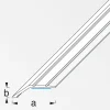 alfer Niveauausgleichs-Profil 1 m, 34 x 8 mm Aluminium eloxiert messing