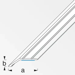 alfer Niveauausgleichs-Profil 1 m, 34 x 8 mm Aluminium eloxiert messing