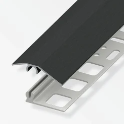 alfer Niveauausgleichs-Profil 2 m, 31 x 7 mm Alu eloxiert gebürstet schwarz