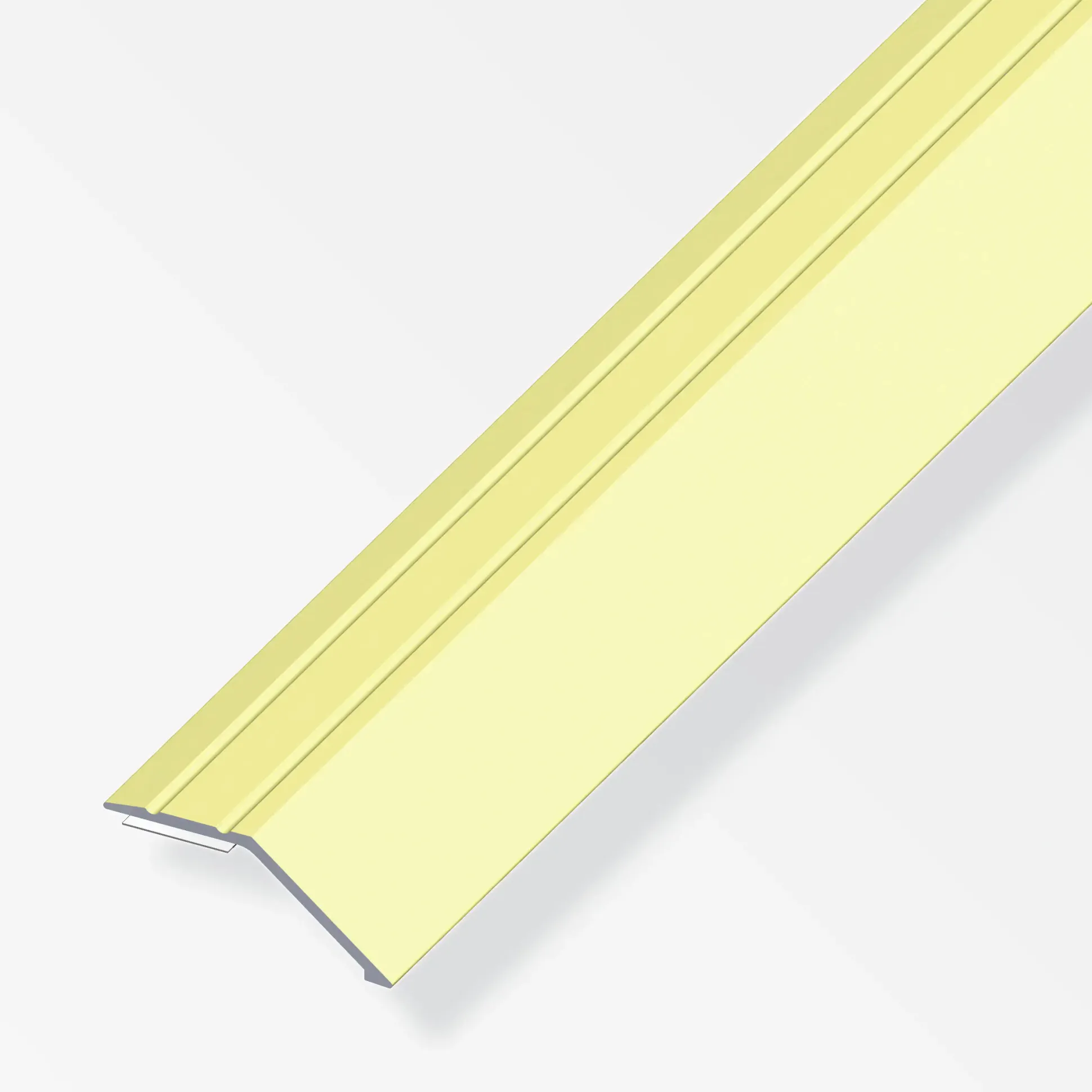 alfer Niveauausgleichs-Profil 1 m, 37 x 10 mm Aluminium eloxiert messing