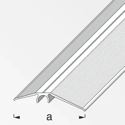 alfer Niveauausgleichs-Profil 1 m, 56 mm Aluminium eloxiert messing