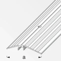 alfer Niveauausgleichs-Profil 1 m, 56 mm Aluminium eloxiert titan