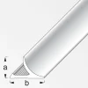 alfer Randfugeabdeckprofil 2.5 m, 12 x 17 mm Alu beschichtet brillantweiss