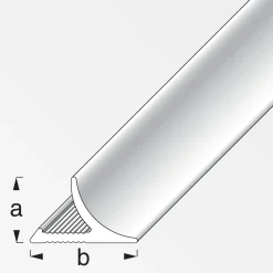 alfer Randfugeabdeckprofil 2.5 m, 8 x 13 mm Aluminium eloxiert silber