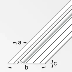 alfer Rohrschelle, lang 1 m, 11.5 x 65.5 x 1.5 mm Aluminium roh blank