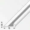 alfer Rund-Abschluss-Profil 1 m, 21.5 x 5 mm Aluminium eloxiert silber