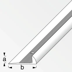 alfer Rund-Abschluss-Profil 1 m, 21.5 x 5 mm Aluminium eloxiert messing