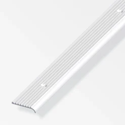 alfer Rundabschlussprofil 2 m, 25 x 6 mm Aluminium eloxiert silber