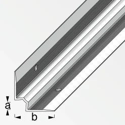 alfer Treppen-Innenwinkel-Abschluss-Profil 1 m, 27.3 x 5 mm Alu silber