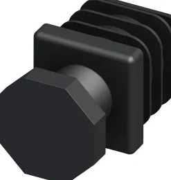alfer Verstellfuß 23.5 mm 23.5 mm PVC (Kunststoff) glatt schwarz