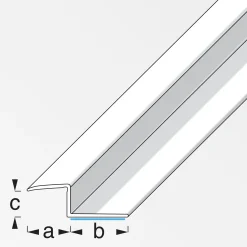 alfer Z-Abschluss-Profil 1 m, 15 x 20 x 9 mm Aluminium eloxiert silber