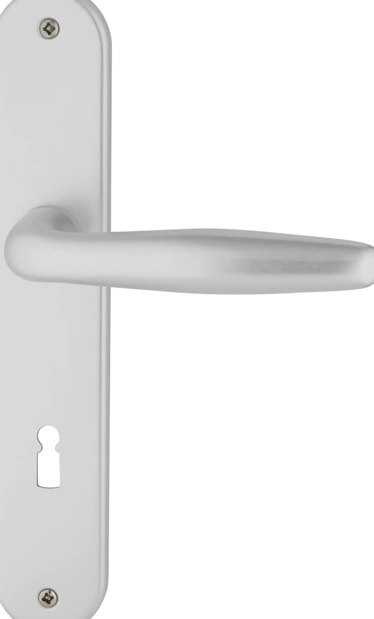 Alpertec BB-Langschildgarnitur Ray II Aluminium F1 silber abgerundet