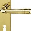Alpertec BB-Langschildgarnitur Sale Messing gold abgerundet