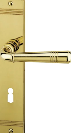 Alpertec BB-Langschildgarnitur Sale Messing gold abgerundet