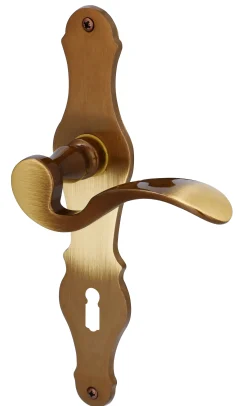 Alpertec BB-Langschildgarnitur Eva Easy Messing bronze verschnörkelt