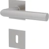 Alpertec BB-Rosettengarnitur Piato Edelstahl silber eckig