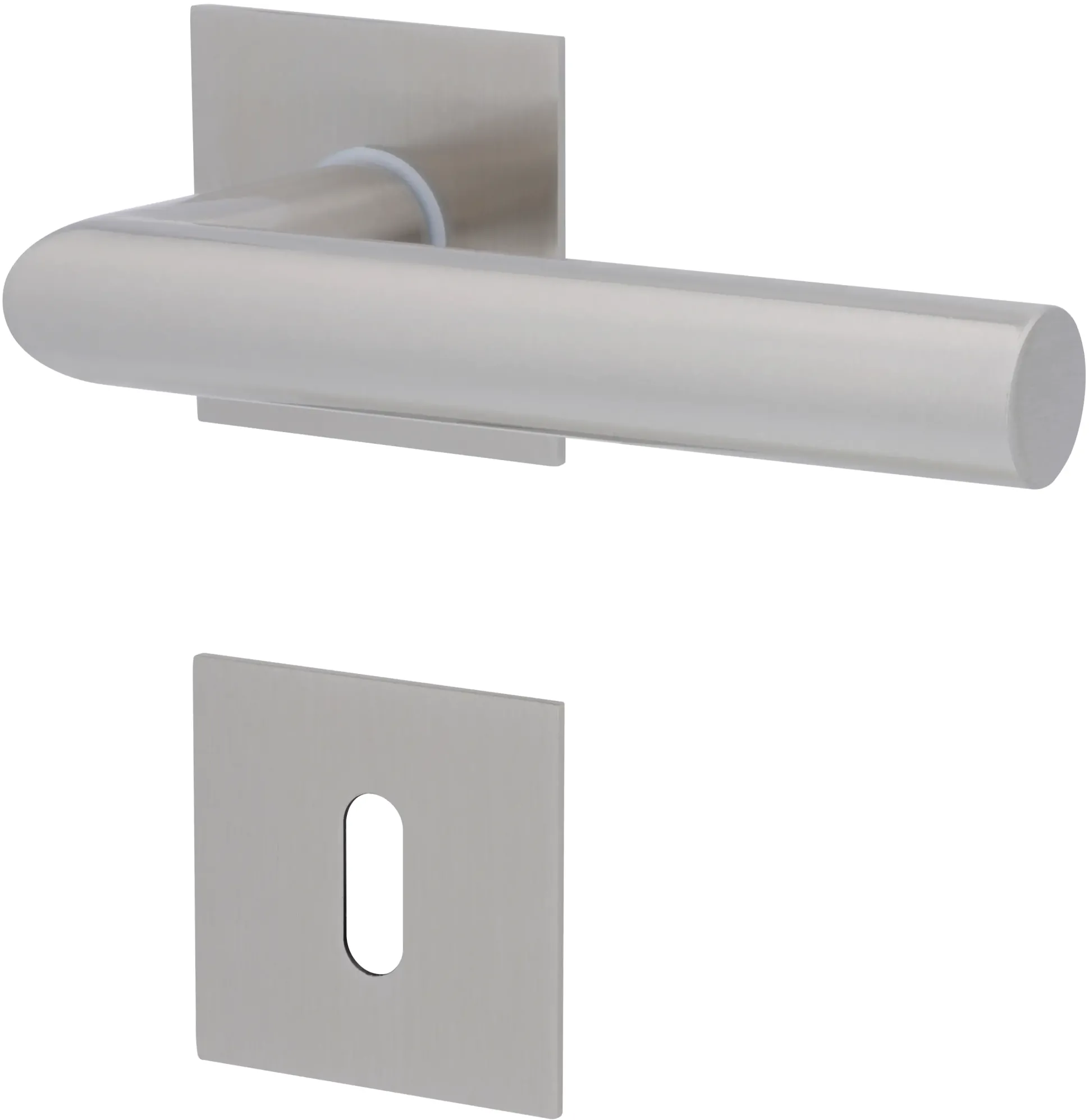 Alpertec BB-Rosettengarnitur Piato Edelstahl silber eckig