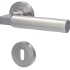 Alpertec BB-Rosettengarnitur Solid 2 Edelstahl silber rund