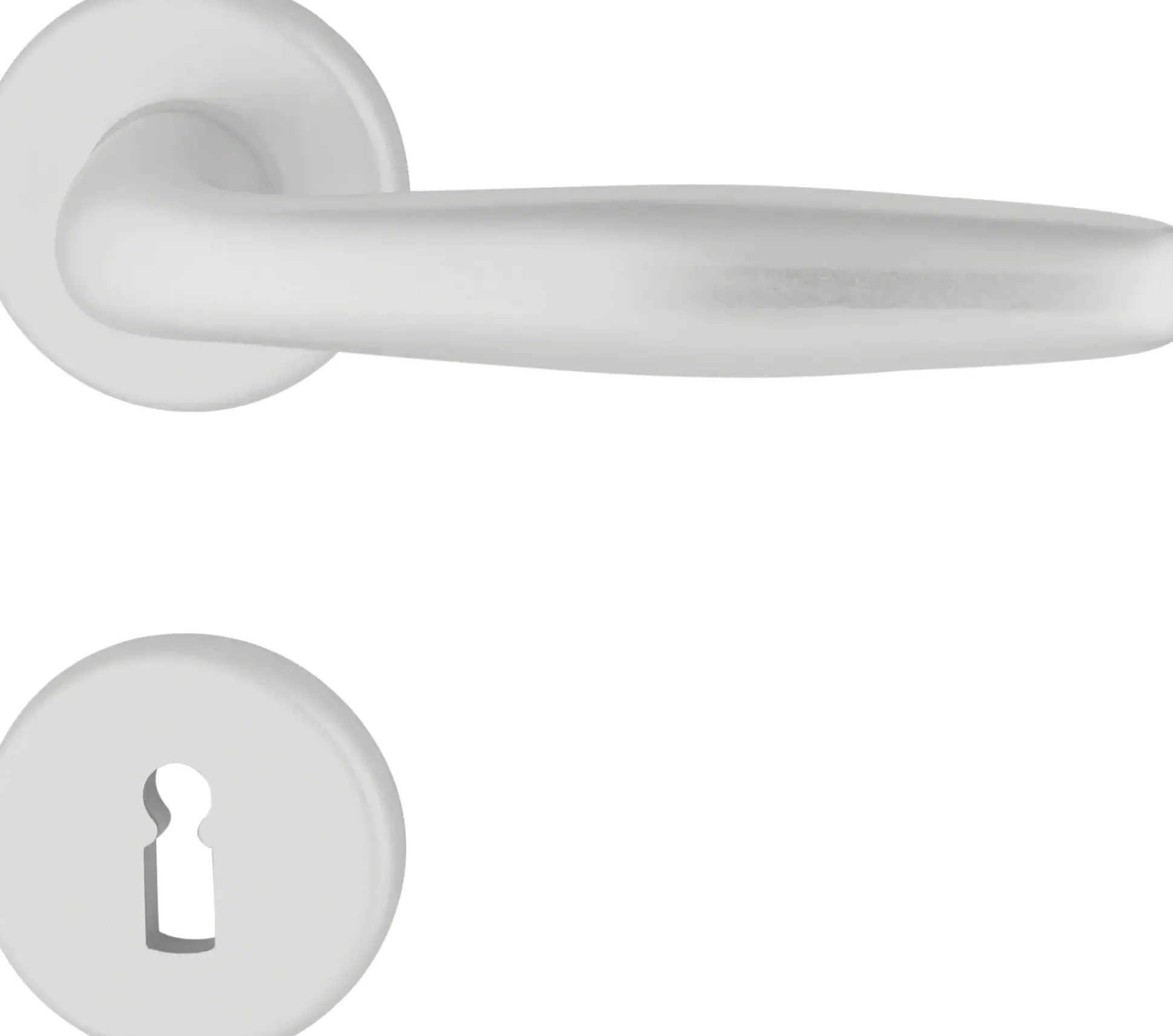 Alpertec BB-Rosettengarnitur Ray Aluminium weiß rund