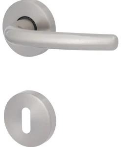 Alpertec BB-Rosettengarnitur Marina Messing silber rund