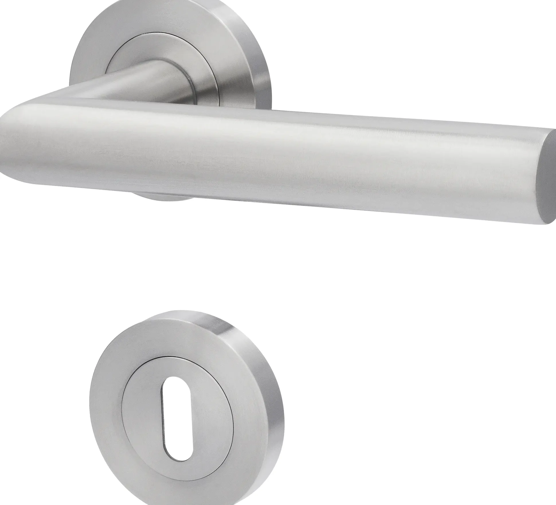 Alpertec BB-Rosettengarnitur Solid 9 Edelstahl silber rund