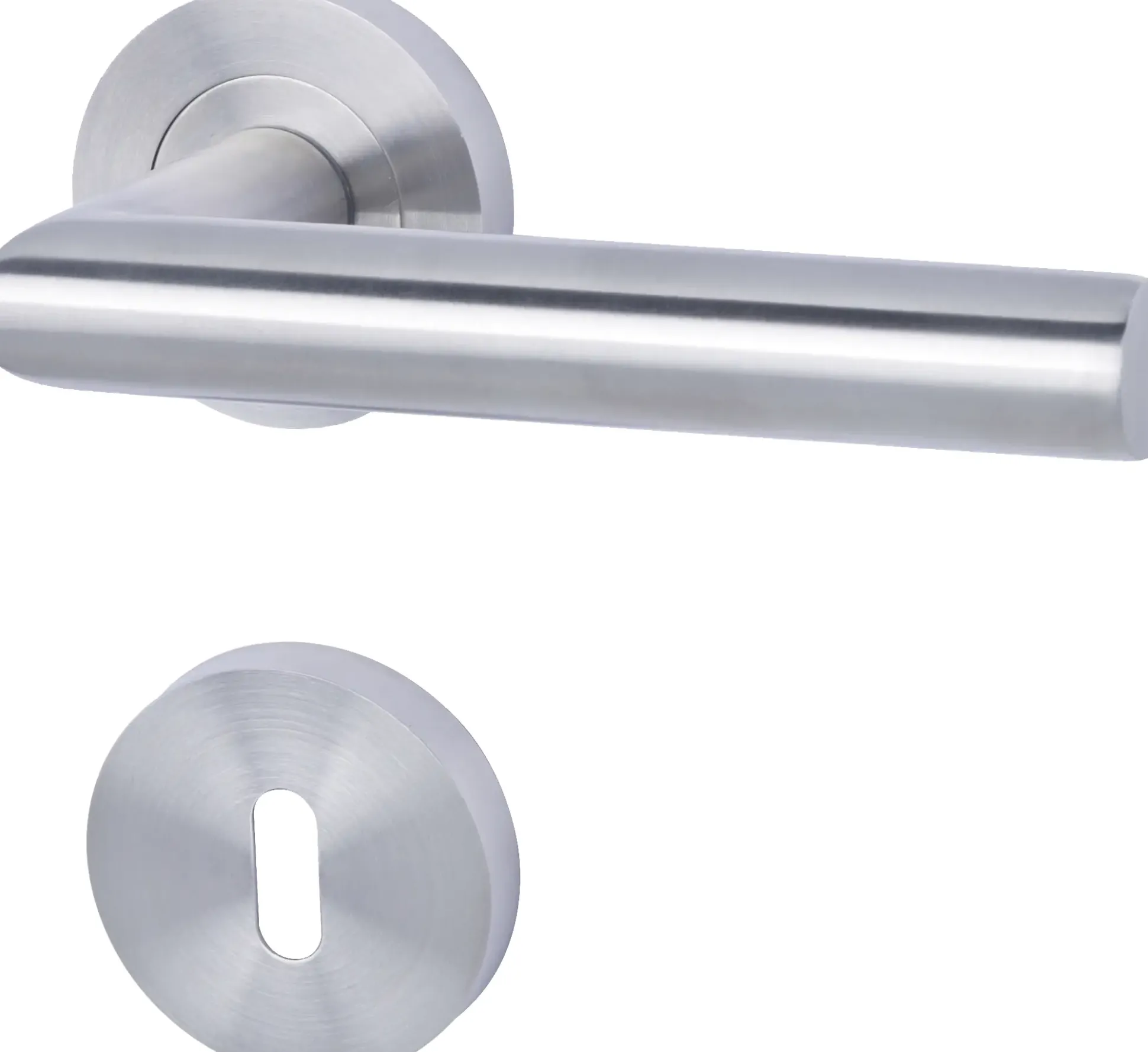 Alpertec BB-Rosettengarnitur Solid 10 Edelstahl silber rund
