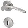 Alpertec BB-Rosettengarnitur Amos Messing silber rund