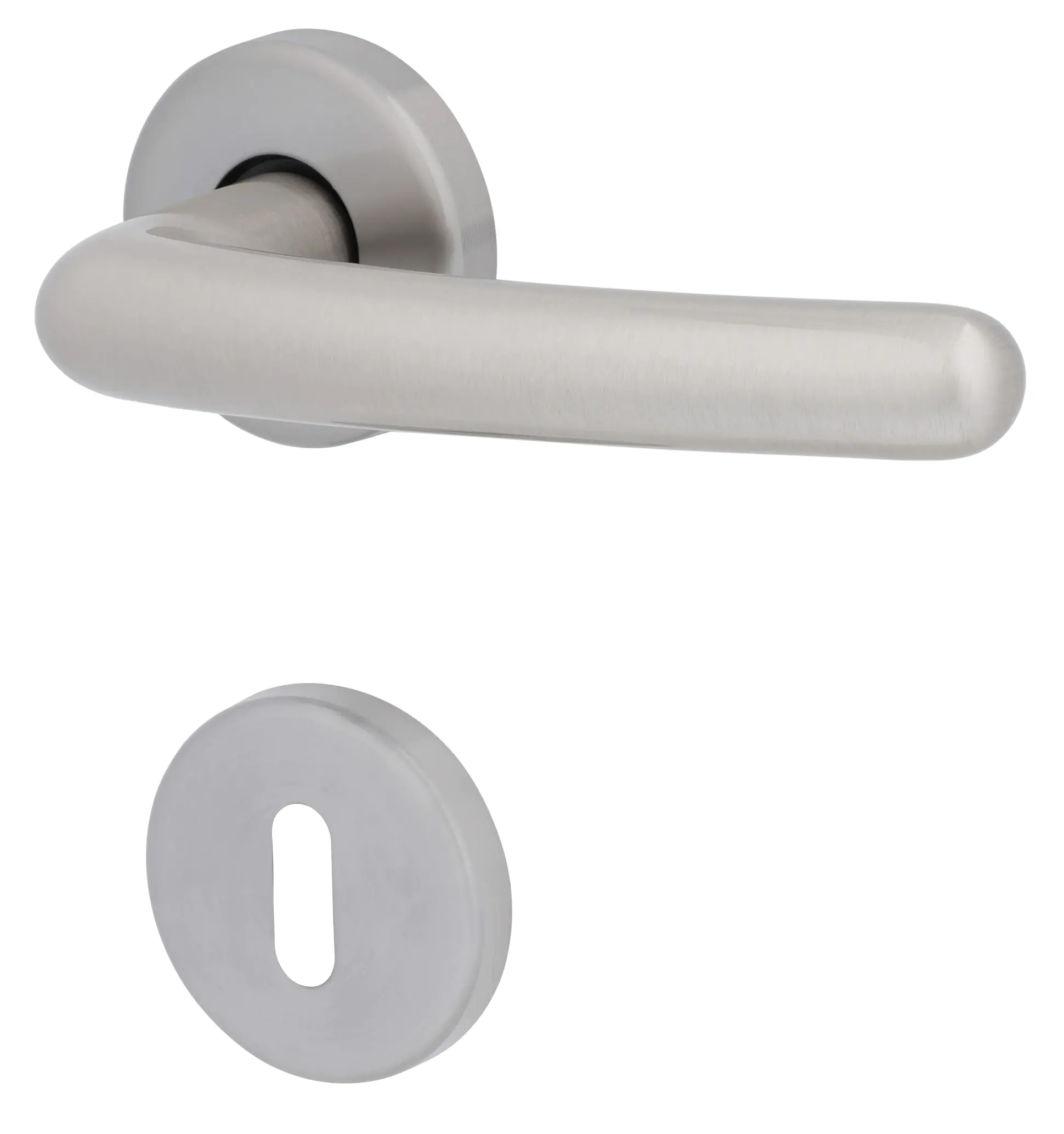 Alpertec BB-Rosettengarnitur Laurie Messing silber rund