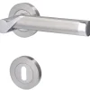Alpertec BB-Rosettengarnitur Solid 1 Edelstahl silber rund