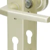 Alpertec PZ-Kurzschildgarnitur Florence Aluminium F2 gold eckig