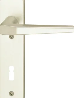 Alpertec PZ-Kurzschildgarnitur Florence Aluminium F2 gold eckig