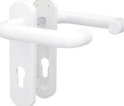 Alpertec PZ-Kurzschildgarnitur Nylon Kunststoff weiß abgerundet