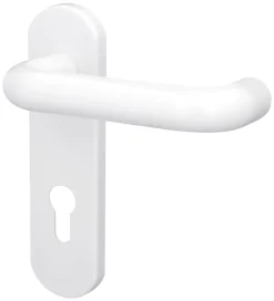 Alpertec PZ-Kurzschildgarnitur Nylon Kunststoff weiß abgerundet