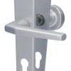 Alpertec PZ-Langschildgarnitur Phil Drücker/Knopf silber abgerundet
