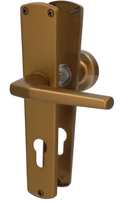 Alpertec PZ-Langschildgarnitur Phil Aluminium F4 bronze abgerundet