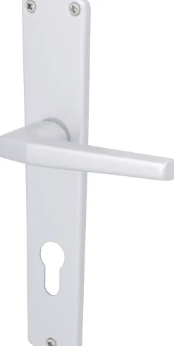 Alpertec PZ-Langschildgarnitur Phil Drücker/Drücker silber abgerundet