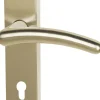 Alpertec PZ-Langschildgarnitur Isabella Messing gold abgerundet