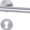 Alpertec PZ-Rosettengarnitur Fair I Drücker/Drücker Edelstahl silber