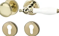 Alpertec PZ-Rosettengarnitur Nany Drücker/Knopf gold