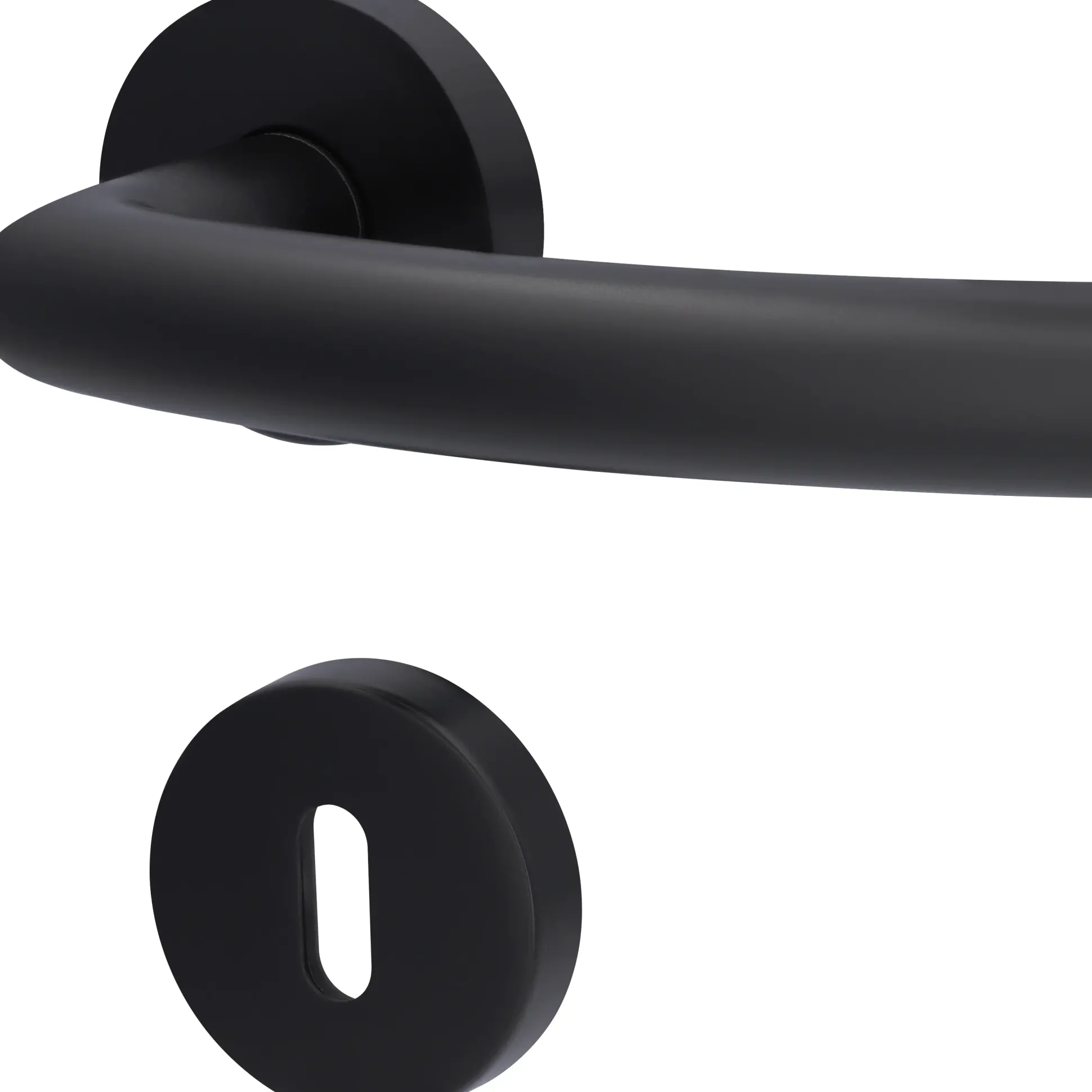 Alpertec Rosettengarnitur Fair II BB schwarz Ø 5,2 cm