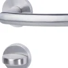 Alpertec Rosettengarnitur WC Brookline Edelstahl satiniert Ø 5,2 cm mit Sperrriegel