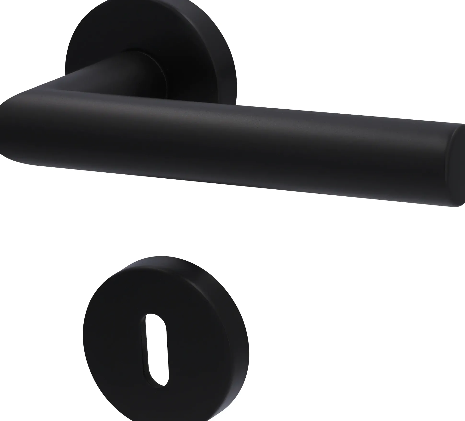 Alpertec Rosettengarnitur Fair I-Rosette BB Edelstahl schwarz Ø 5,2 cm