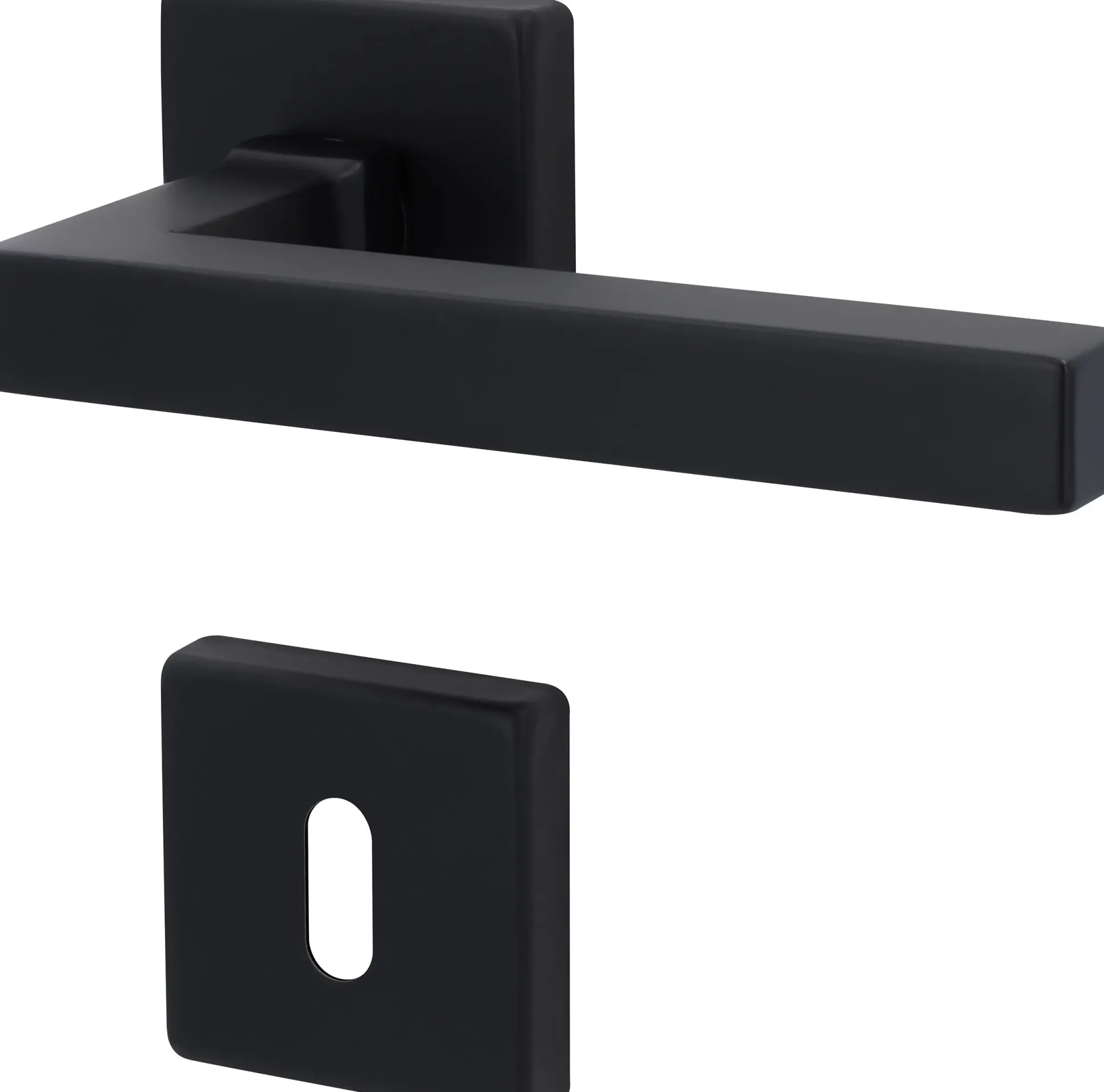 Alpertec Rosettengarnitur Galina BB Edelstahl schwarz matt 5 x 5 cm