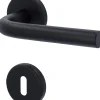 Alpertec Rosettengarnitur WC Dolores Edelstahl schwarz matt Ø 5 cm