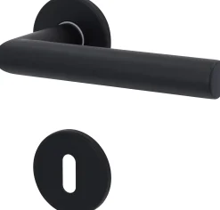 Alpertec Rosettengarnitur Martina BB Edelstahl schwarz matt Ø 5 cm