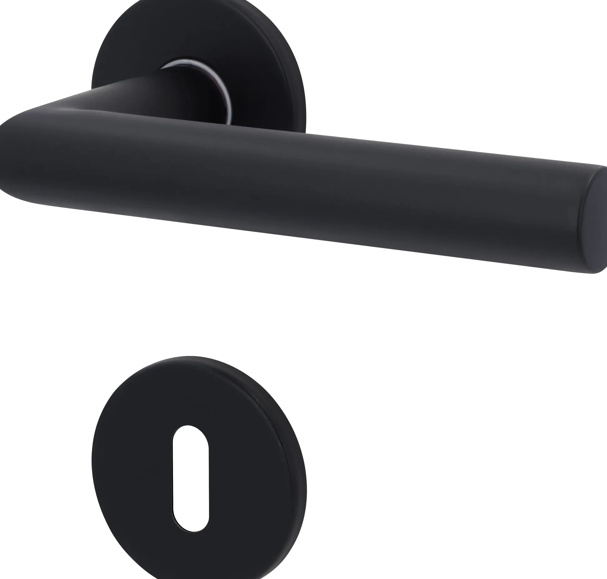Alpertec Rosettengarnitur Martina BB Edelstahl schwarz matt Ø 5 cm