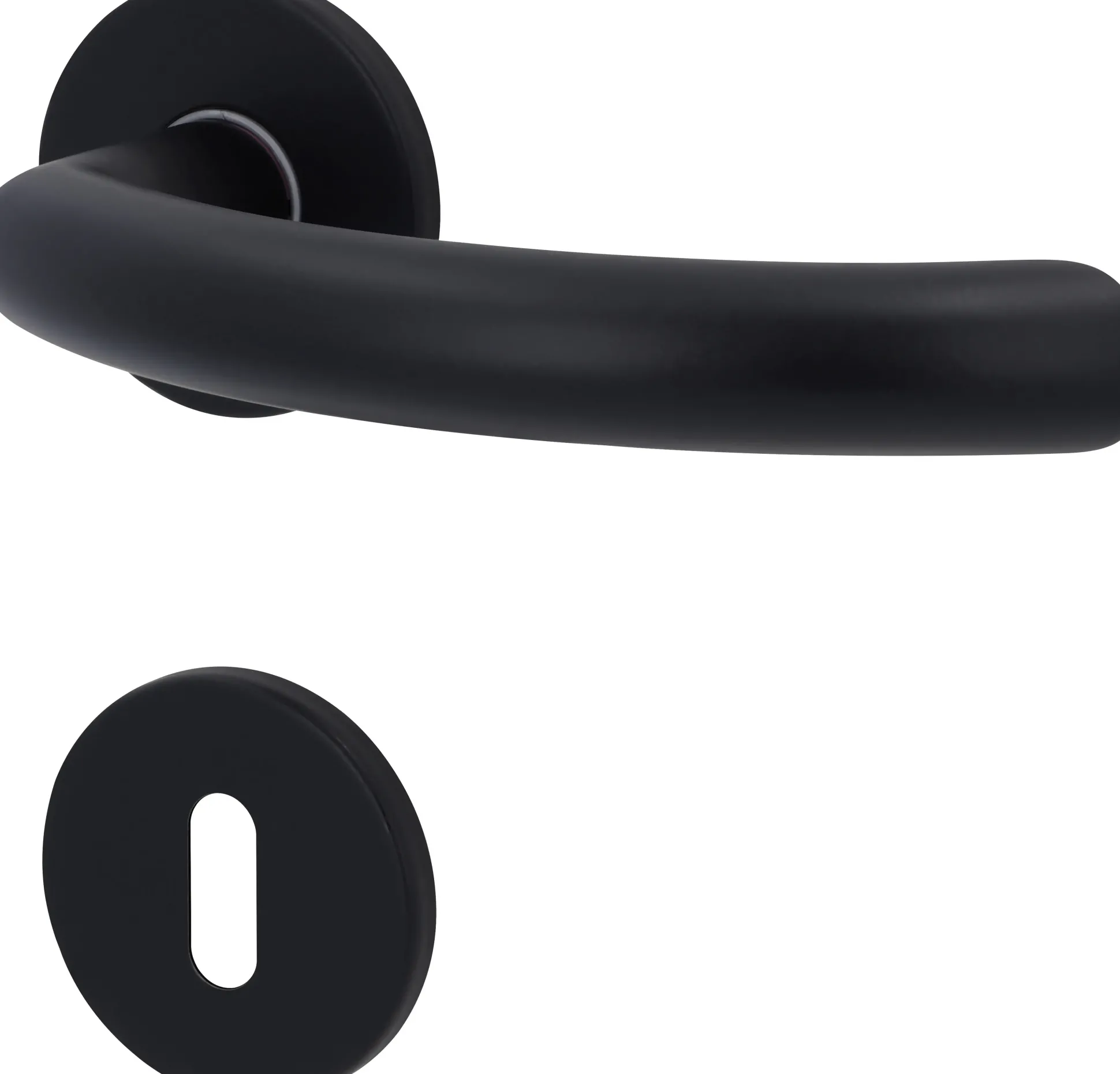 Alpertec Rosettengarnitur Jillian BB Edelstahl schwarz matt Ø 5 cm