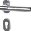 Alpertec Rosetten-Halbgarnitur Cork links Edelstahl silber