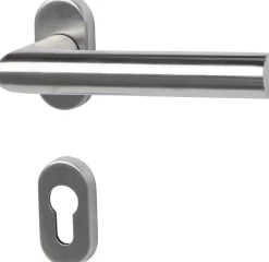 Alpertec Rosetten-Halbgarnitur Metz rechts Edelstahl silber